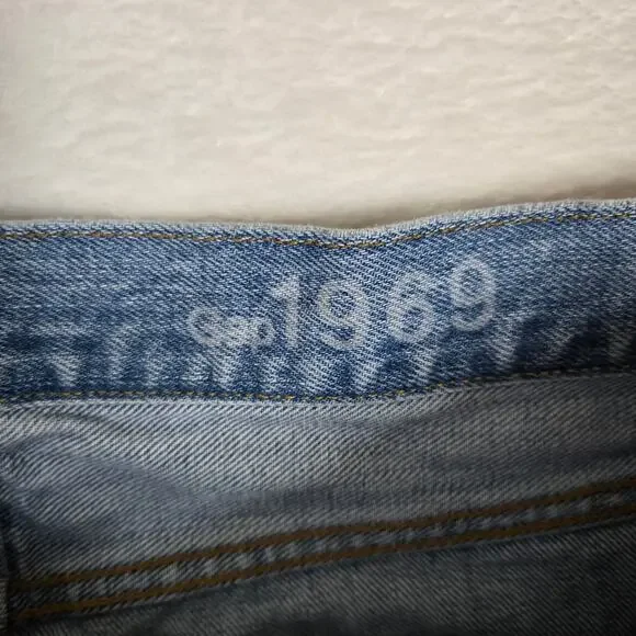 Gap 1969 Straight Leg Jeans Mens 33x30 Medium Wash Blue Jeans Denim 0827 - Picture 7 of 10